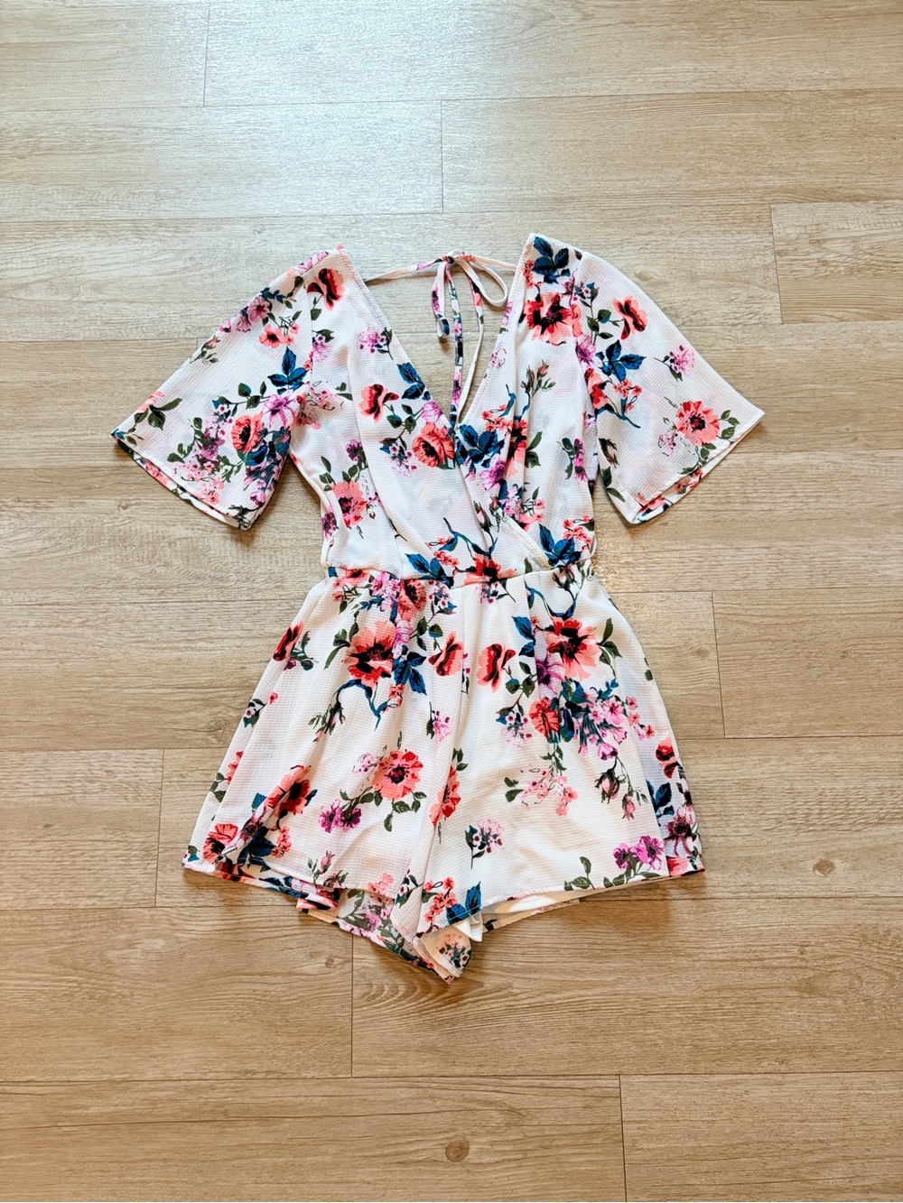 White Floral Romper